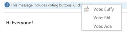 Respond to polls in email messages .